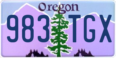 OR license plate 983TGX