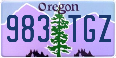 OR license plate 983TGZ