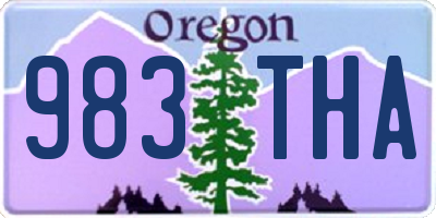 OR license plate 983THA