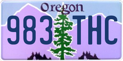 OR license plate 983THC