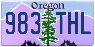 OR license plate 983THL