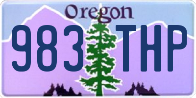 OR license plate 983THP