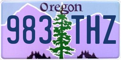 OR license plate 983THZ