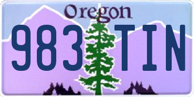 OR license plate 983TIN