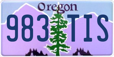 OR license plate 983TIS