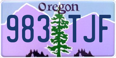 OR license plate 983TJF