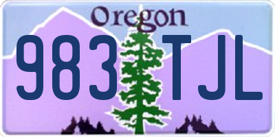 OR license plate 983TJL