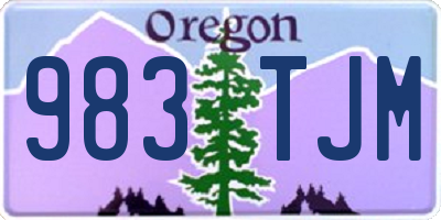 OR license plate 983TJM