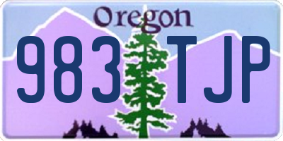 OR license plate 983TJP