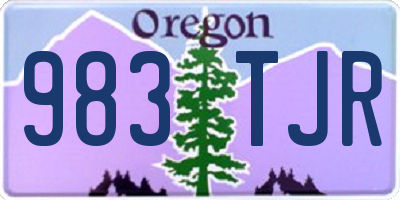 OR license plate 983TJR