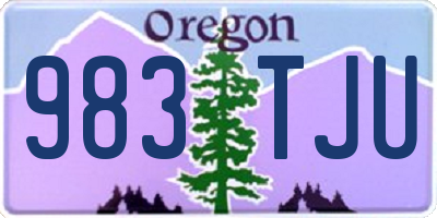 OR license plate 983TJU