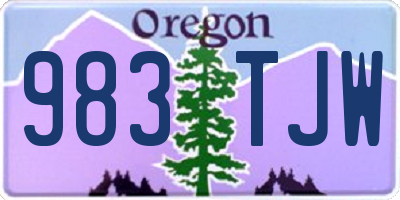 OR license plate 983TJW
