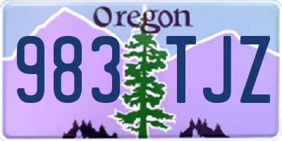 OR license plate 983TJZ