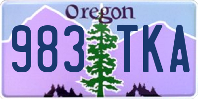 OR license plate 983TKA