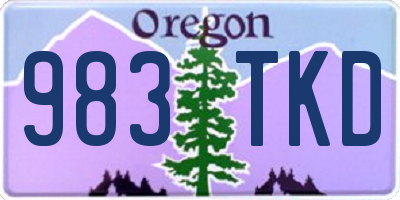 OR license plate 983TKD