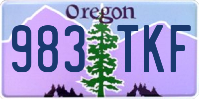 OR license plate 983TKF
