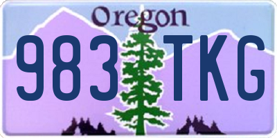 OR license plate 983TKG