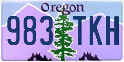 OR license plate 983TKH