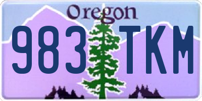 OR license plate 983TKM