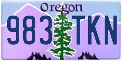 OR license plate 983TKN