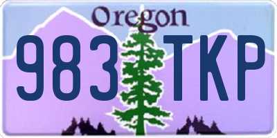 OR license plate 983TKP