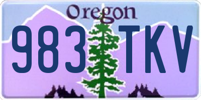 OR license plate 983TKV