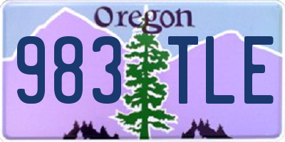 OR license plate 983TLE