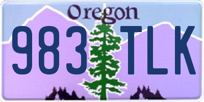 OR license plate 983TLK