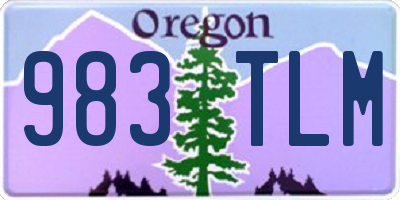 OR license plate 983TLM