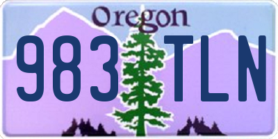 OR license plate 983TLN