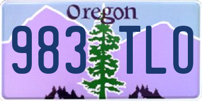 OR license plate 983TLO
