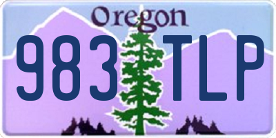 OR license plate 983TLP