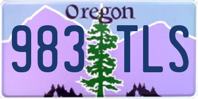 OR license plate 983TLS