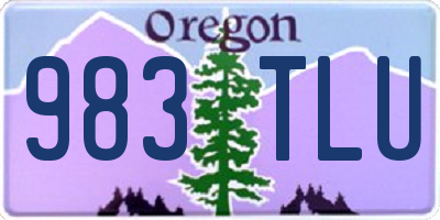 OR license plate 983TLU