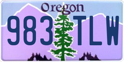 OR license plate 983TLW
