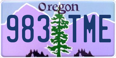 OR license plate 983TME