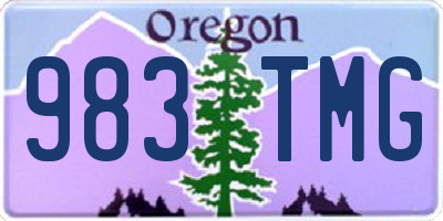 OR license plate 983TMG