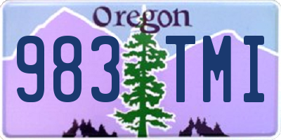 OR license plate 983TMI