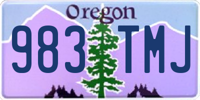 OR license plate 983TMJ