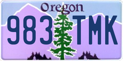 OR license plate 983TMK