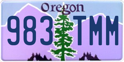 OR license plate 983TMM