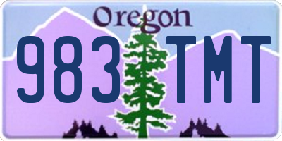 OR license plate 983TMT