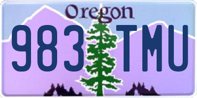OR license plate 983TMU