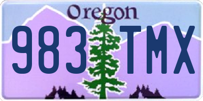 OR license plate 983TMX