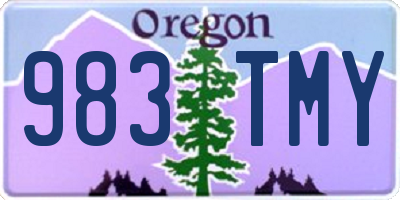OR license plate 983TMY