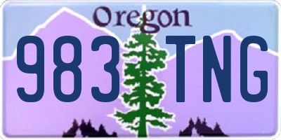 OR license plate 983TNG