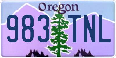 OR license plate 983TNL
