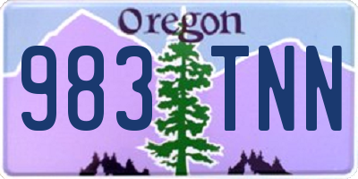 OR license plate 983TNN