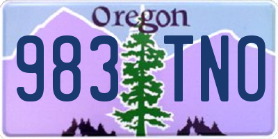 OR license plate 983TNO