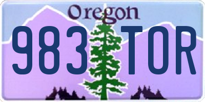 OR license plate 983TOR